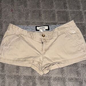 Abercrombie & Fitch Women's Beige High Waist Shorts